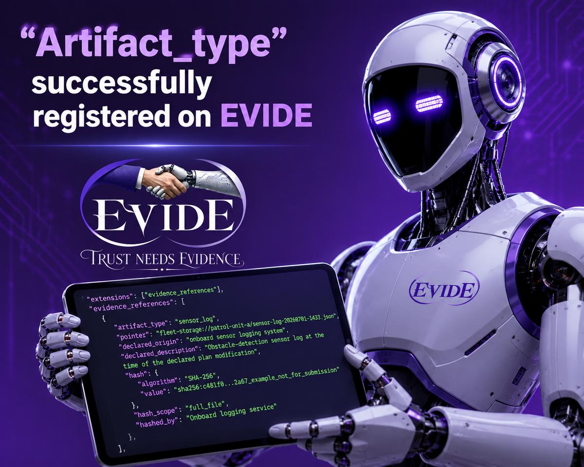 Artifact_type successfully registered on EVIDE