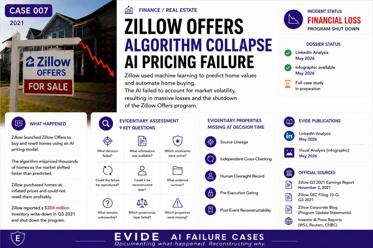 Zillow Offers - AI Algorithmic Collapse in Real Estate iBuying - EVIDE Evidentiary Assessment