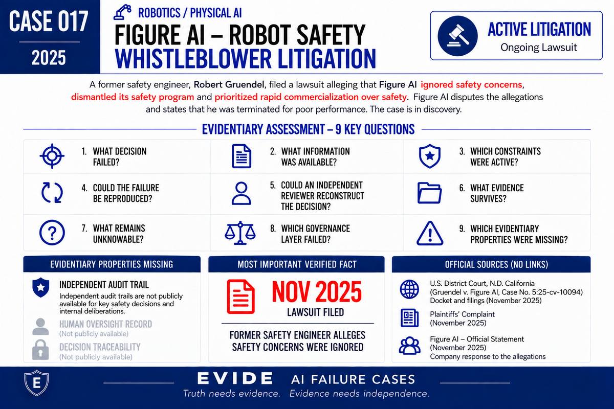 Figure AI / Gruendel - Contested Robot Safety Whistleblower Litigation - EVIDE Evidentiary Assessment